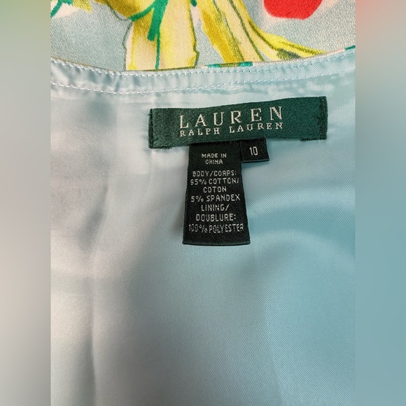 Ralph Lauren Floral Midi Dress - Green and Pink - Picture 12 of 15